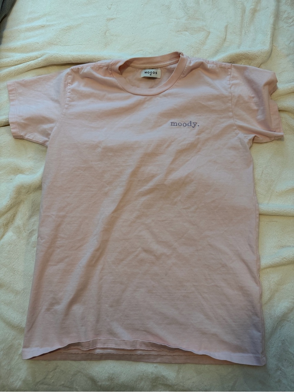 Light Pink Graphic Tee - “Moody”